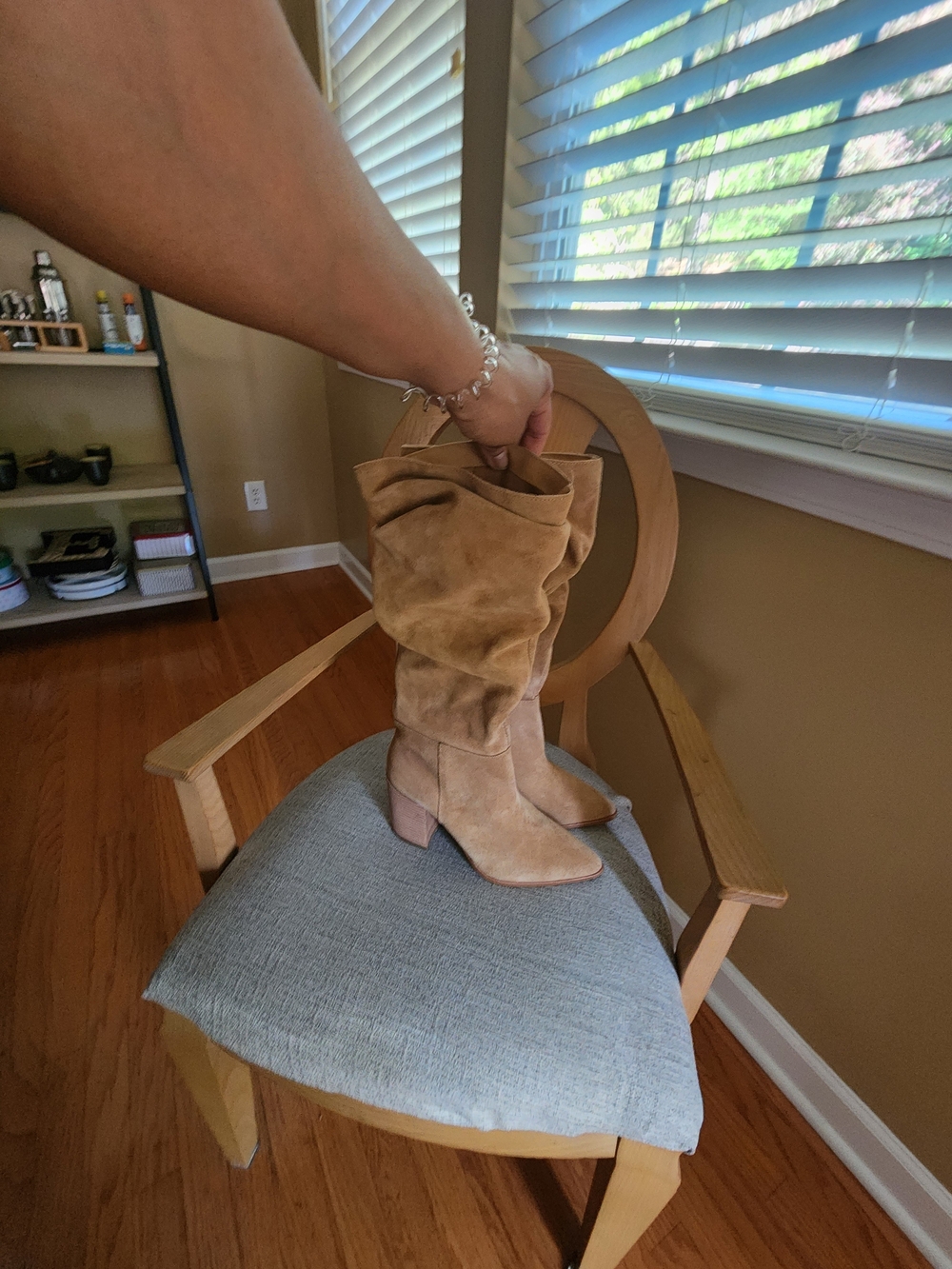 Steve Madden Suede Slouch Knee Boots - Picture 8 of 9